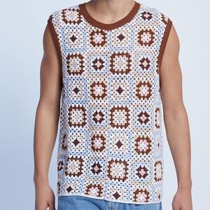 Pacsun Neutral Penn Crochet Shirt